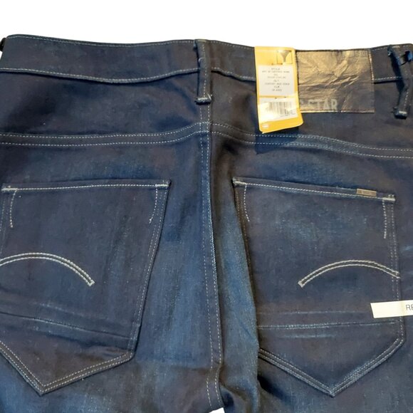 G-Star Raw ARC 3D Tapered Cropped Dark Aged INOX Denim Blue Jeans Sz 26 NWT - Picture 9 of 10